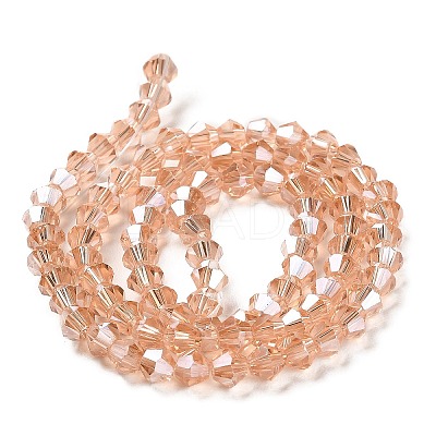 Transparent Electroplate Glass Beads Strands EGLA-A039-T2mm-B15-1