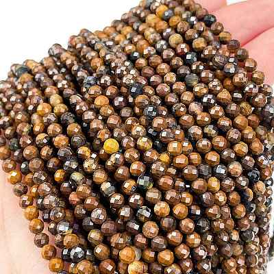 Natural Tiger Eye Beads Strands G-M399-03C-01-1