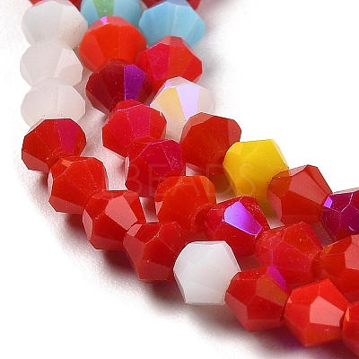 Opaque Solid Color Imitation Jade Glass Beads Strands EGLA-A039-P4mm-L16-1