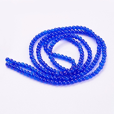 Spray Painted Crackle Glass Beads Strands CCG-Q001-4mm-14-1