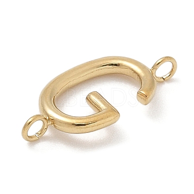 304 Stainless Steel Letter Connector Charms STAS-M108-01G-07-1