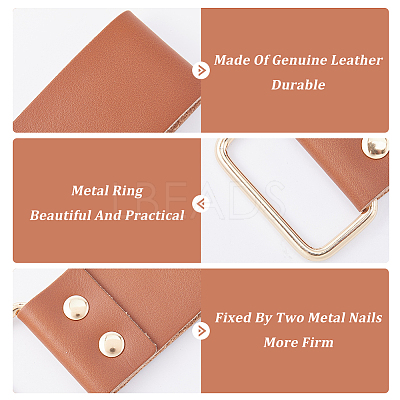 2Pcs 2 Style Leather Tape Measure Clip for Belt AJEW-GF0007-76-1