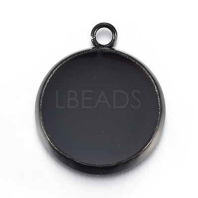 304 Stainless Steel Pendant Cabochon Settings STAS-L211-03C-B-1