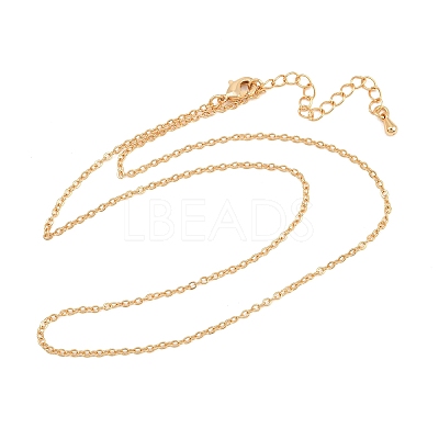 1.7MM Brass Cable Chain Necklaces for Women NJEW-Q351-03G-1