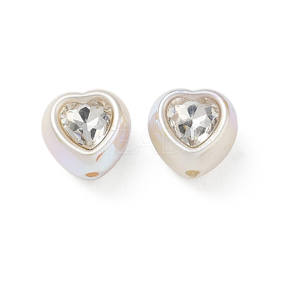 Baking Painted Acrylic & Rhinestone Beads RB-CBA19D7-02C-1