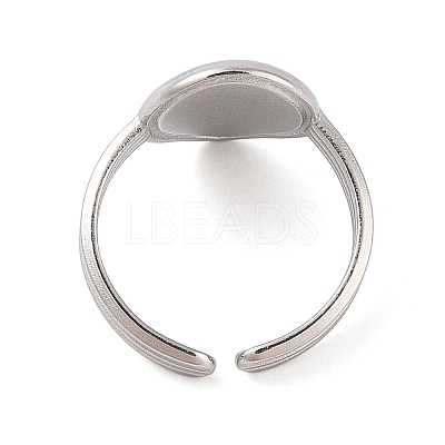 Non-Tarnish 304 Stainless Steel Cuff Ring Components STAS-G341-01P-1
