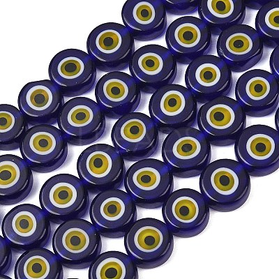 Handmade Evil Eye Lampwork Beads LAMP-C028-02F-1