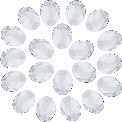 Acrylic Rhinestone Flat Back Cabochons DIY-GF0009-17C-1