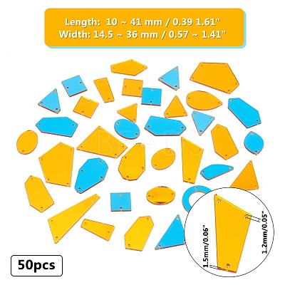 Sew on Acrylic OACR-WH0004-05-1