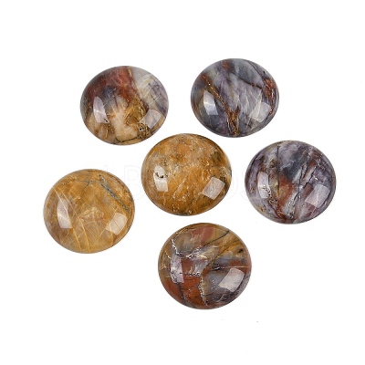 Natural Crazy Agate Cabochons G-H1596-FR-25mm-20-1