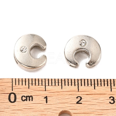 Letter Slider Beads for Watch Band Bracelet Making X-ALRI-O012-C-NR-1