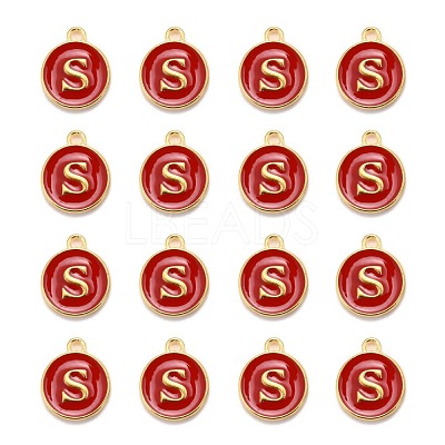 Golden Plated Alloy Enamel Charms ENAM-S118-03S-1