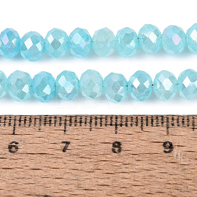 Dyed Crackle Imitation Jade Glass Beads Strands EGLA-Q131-02B-04-1