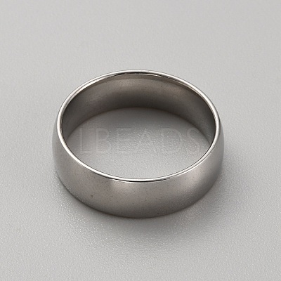 201 Stainless Steel Simple Plain Band Ring for Women RJEW-WH0015-01B-1