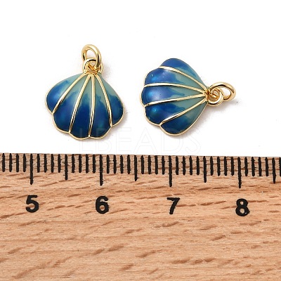Brass Enamel Charms KK-H002-35G-02-RS-1
