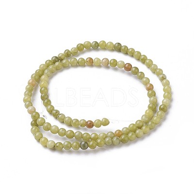Natural Chinese Jade/Southern Jade Beads Strands G-G735-38-4mm-1