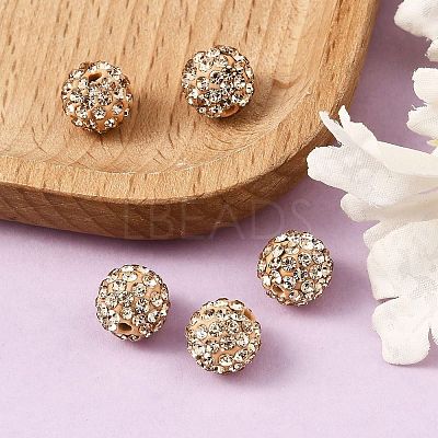 Pave Disco Ball Beads RB-A130-10mm-15-1