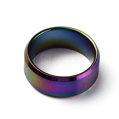 201 Stainless Steel Wide Band Finger Rings for Women Men RJEW-WH0009-13B-M-1