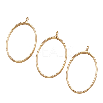 Rack Plating Alloy Open Back Bezel Pendants PALLOY-TA0001-10G-1