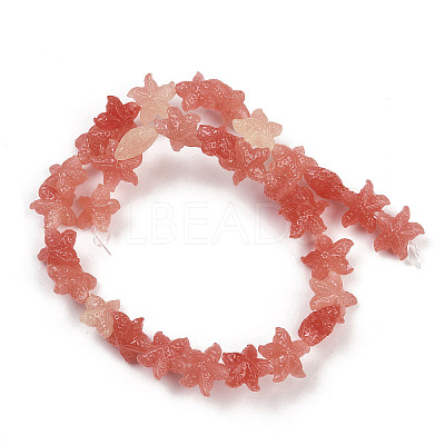 Synthetic Coral Dyed Carved Beads Strands SHEL-K007-18A-1