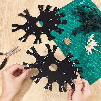 2Pcs Acrylic Perforated Measuring Wheel DIY-WH0750-094-1
