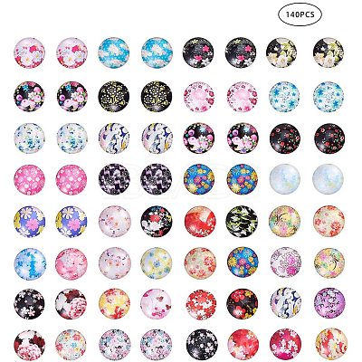 Flatback Glass Cabochons for DIY Projects GGLA-PH0004-27B-1