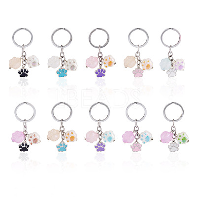 Alloy Enamel & Acrylic Keychain KEYC-TAC00033-1