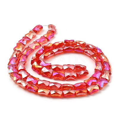 AB Color Plated Transparent Glass Beads Strands EGLA-P051-06A-A01-1