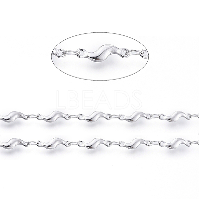 Tarnish Resistant 304 Stainless Steel Link Chains CHS-G014-14P-1
