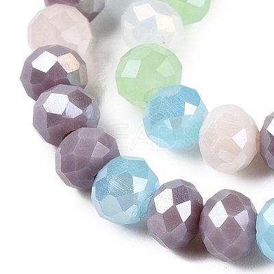 Electroplate Glass Beads Strands GLAA-T023-C16-02-1