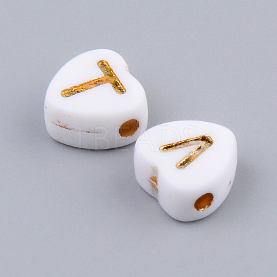 Electroplate Opaque Acrylic Beads X-MACR-S273-38-1