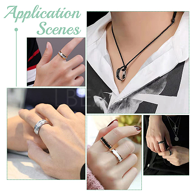 1Pc Tungsten Steel Grooved Finger Ring Settings RJEW-UN0002-93A-1