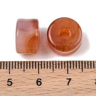 Two-Color Opaque Acrylic Imitation Gemstone Beads AC-CBA3EFE-02M-1
