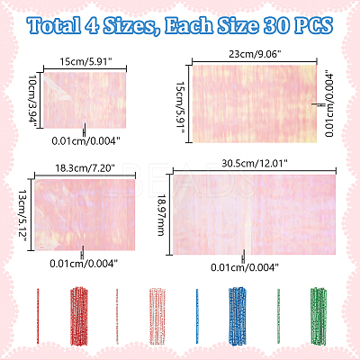 4 Styles OPP Plastic Bags ABAG-GA0001-30-1