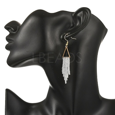 Glass Beaded Dangle Earrings EJEW-MZ00749-03-1