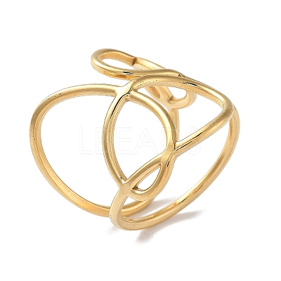 304 Stainless Steel Open Cuff Rings for Women RJEW-M020-07G-04-1