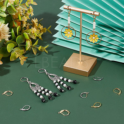 100Pcs 2 Colors 304 Stainless Steel Leverback Earring Findings STAS-BBC0001-56-1