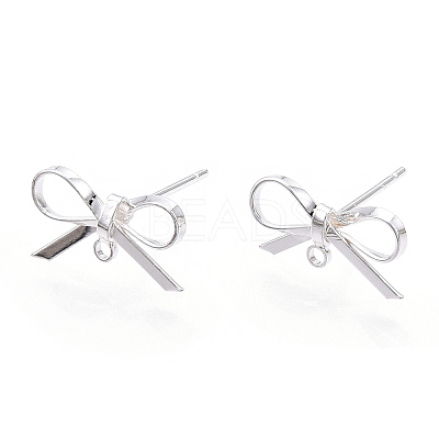 Brass Stud Earring Findings X-KK-S350-013S-1