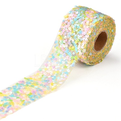 Polyester Elastic Sequin Ribbons OCOR-L045-A12-1