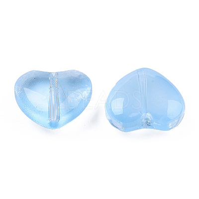 Transparent Spray Painted Glass Beads X-GLAA-N035-030-C03-1