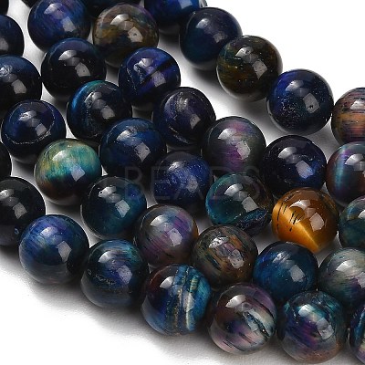Natural Tiger Eye Beads Strands G-F591-18-10mm-09-1