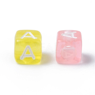 Transparent Large Hole Acrylic European Beads TACR-Q005-6mm-M-1