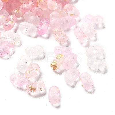 Gradient Color Transparent Frosted Acrylic Beads OACR-M023-06C-1