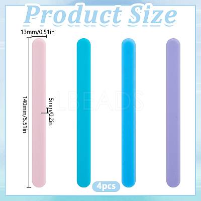 4Pcs 4 Colors Silicone Stirring Rods EPOX-DR0001-01B-1