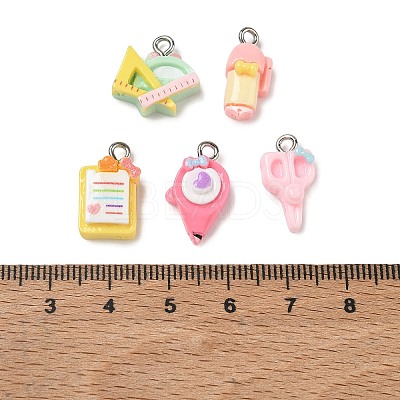 Stationery Supplies Theme Opaque Resin Pendants RE-CBA392A-05P-1