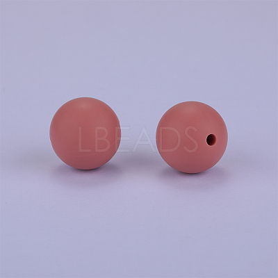 Round Silicone Focal Beads SI-JX0046A-76-1