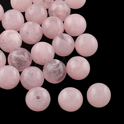 Round Imitation Gemstone Acrylic Beads OACR-R029-12mm-25-1
