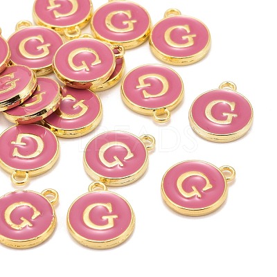 Golden Plated Alloy Enamel Charms ENAM-S118-08G-1