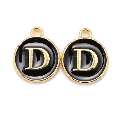 Golden Plated Alloy Charms LS-X-ENAM-S118-02D-1