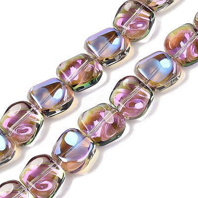 Electroplate Glass Beads Strands EGLA-N012-07S-1